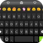 classic black emoji keyboard android application logo